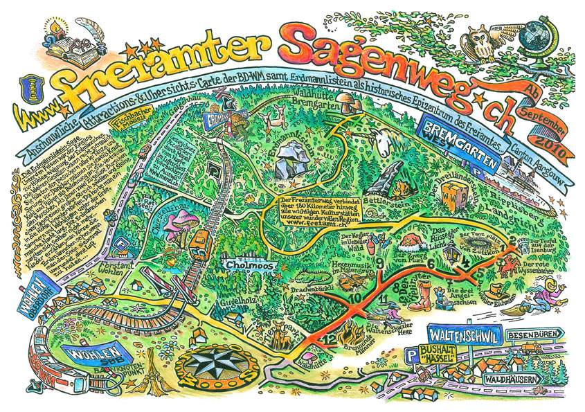 Anschouwliche Attractions-Carte